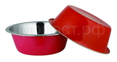Миска метал 0,15л красная/Ч881/ЗР