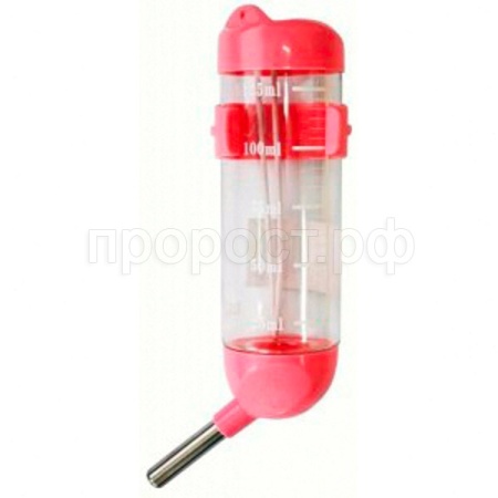 Поилка для грызунов с металлическим носиком на креплении 125мл/Дп1402