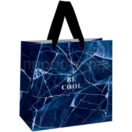 Пакет подарочный 20*20*10см "Lake" фольга, матовая ламинация MESHU/Рельеф