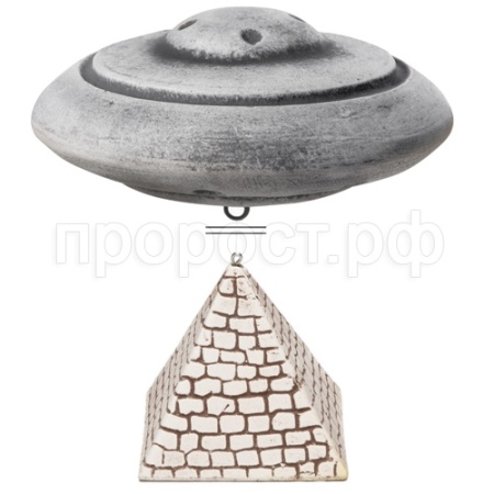 Грот НЛО с пирамидой 105*105*40мм/74024005 