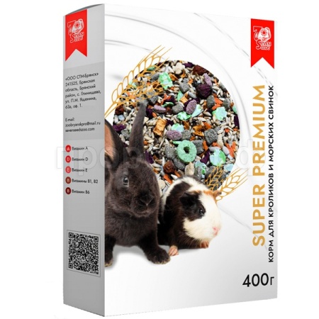 Грызуны SEVEN SEEDS SUPERPREMIUM д/кроликов и морских свинок 400г/12шт/S217 ЧЗ